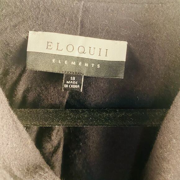 Eloquii Black Faux Vegan Leather Asymmetrical Moto Jacket Size 18 - Picture 7 of 9